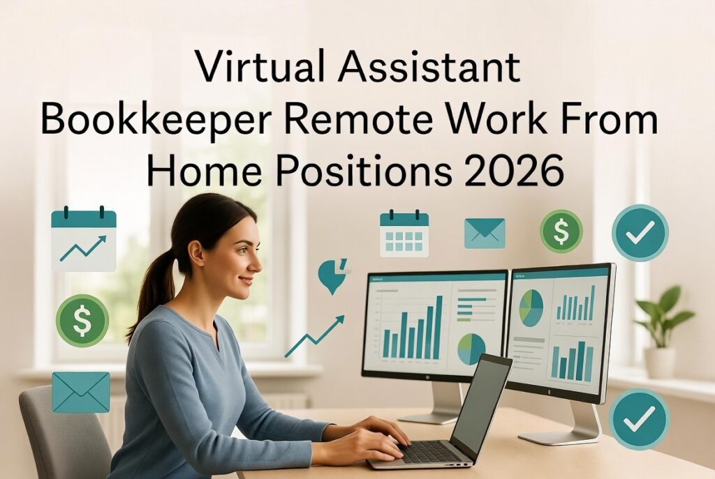 Virtual Assistant Bookkeeper Remote Work From Home Positions Available Now